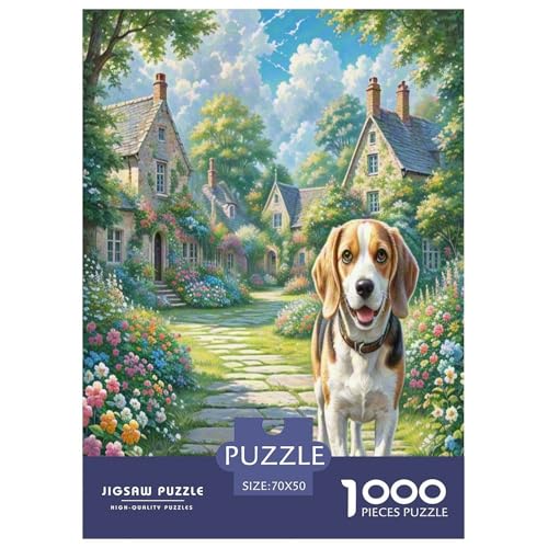 Beagle Puzzle 1000-teilige Schwer Puzzle Spielzeug Lernspiel Impossible Herausforderung Spielzeug Für Erwachsene Und Kinder Ab 14 Jahren 70x50cm/1000pcs von UNRXJZLVM