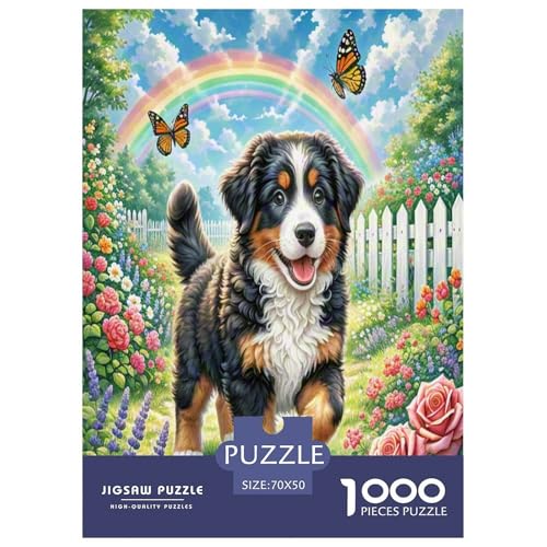 Berner Berghund Puzzle 1000-teilige Schwer Puzzle Spielzeug Lernspiel Impossible Herausforderungsspielzeug Für Erwachsene Kinder 70x50cm/1000pcs von UNRXJZLVM