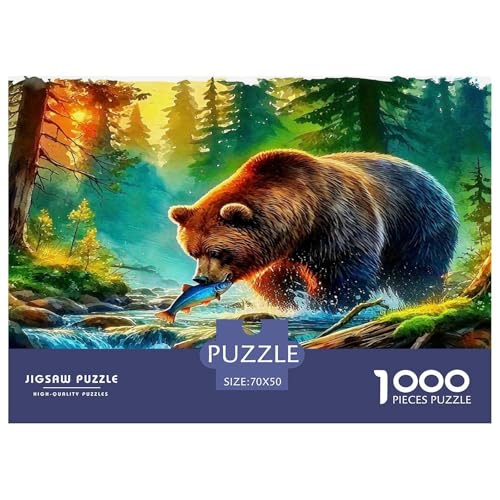Braun Bär Puzzles 1000 Teile Schwer Puzzle Spielzeug Pädagogisches Spiel Impossible Herausforderungsspielzeug Für Erwachsene Und Kinder Ab 12 Jahren 70x50cm/1000pcs von UNRXJZLVM