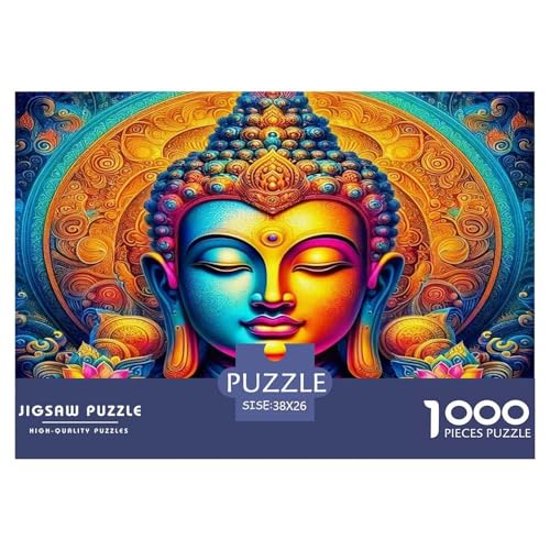 Buddha-Statue Puzzles 1000 Teile Schwer Puzzle Spielzeug Lernspiel Impossible Herausforderung Spielzeug Für Erwachsene Kinder 38x26cm/1000pcs von UNRXJZLVM
