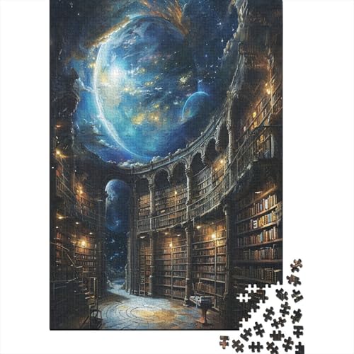 Bücherregal Puzzle 1000 Teile,für Erwachsene, Impossible Puzzle,farbenfrohes Legespiel,GesKükenlichkeitsspiel Für Die Ganze Familie,Erwachsenenpuzzle Puzzel 1000pcs (75x50cm) von UNRXJZLVM