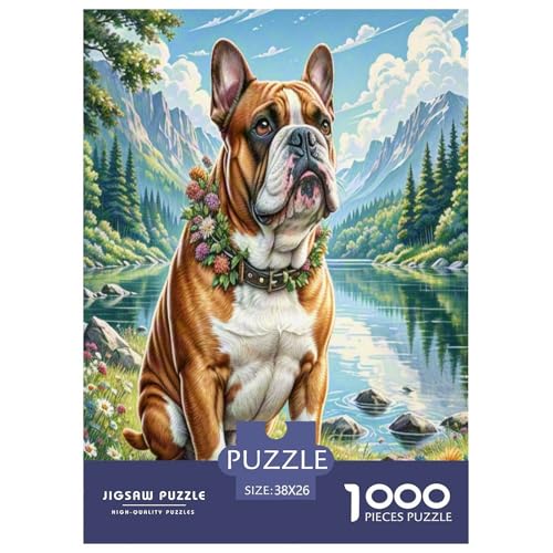 Bulldog Terrier Puzzle 1000 Teile Schwer Puzzle Spielzeug Pädagogisches Spiel Impossible Herausforderungsspielzeug Für Erwachsene Und Kinder in Bewährter 38x26cm/1000pcs Bulldog Terrier Puzzle 1000 Teile Schwer Puzzle Spielzeug Pädagogisches Spiel Impossible Herausforderungsspielzeug Für Erwachsene Und Kinder in Bewährter 38x26cm/1000pcs von UNRXJZLVM