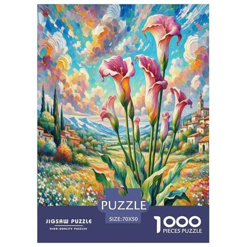 Calla Lilie Puzzle 1000-teilige Schwer Puzzle Spielzeug Lernspiel Impossible Herausforderung Spielzeug Für Erwachsene Kinder 70x50cm/1000pcs von UNRXJZLVM