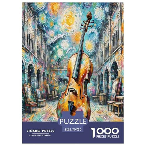 Cello Puzzles 1000 Teile Schwer Puzzle Spielzeug Lernspiel Impossible Herausforderung Spielzeug Für Erwachsene Und Kinder in Bewährter 70x50cm/1000pcs von UNRXJZLVM