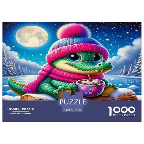 Cocodrilo Puzzle 1000 Teile Schwer Puzzle Spielzeug Lernspiel Impossible Herausforderungsspielzeug Für Erwachsene Kinder 70x50cm/1000pcs von UNRXJZLVM