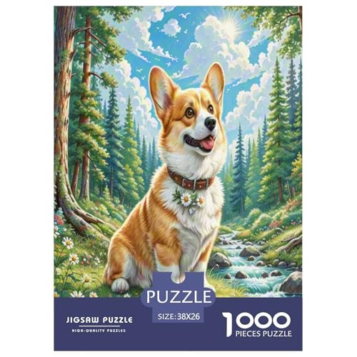 Corgi Puzzle 1000 Teile Schwer Puzzle Spielzeug Pädagogisches Spiel Impossible Herausforderung Spielzeug Für Erwachsene Kinder 38x26cm/1000pcs von UNRXJZLVM