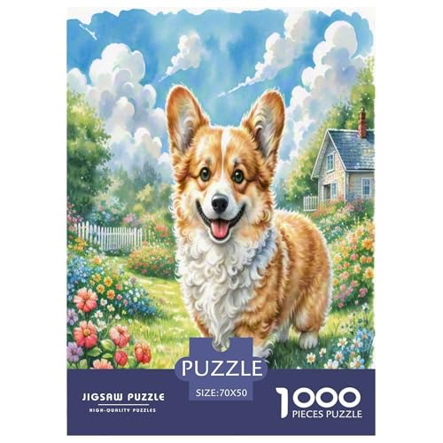 Corgidoodle Puzzle 1000-teilige Schwer Puzzle Spielzeug Pädagogisches Spiel Impossible Herausforderung Spielzeug Für Erwachsene Kinder 70x50cm/1000pcs von UNRXJZLVM