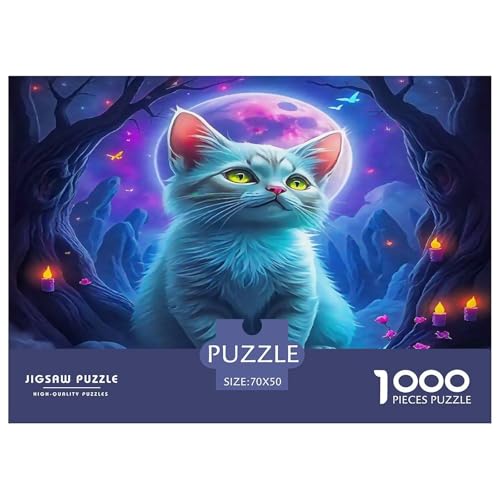 Cute Katze Puzzles 1000 Teile Schwer Puzzle Spielzeug Lernspiel Impossible Herausforderungsspielzeug Für Erwachsene Und Kinder in Bewährter 70x50cm/1000pcs von UNRXJZLVM