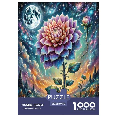 Dahlia Puzzle 1000-teilige Schwer Puzzle Spielzeug Lernspiel Impossible Herausforderungsspielzeug Für Erwachsene Und Kinder in Bewährter 70x50cm/1000pcs von UNRXJZLVM