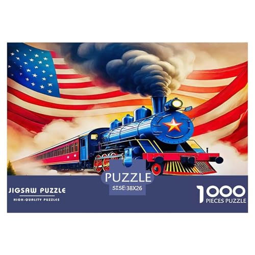 Dampfzug Puzzle 1000 Teile Schwer Puzzle Spielzeug Lernspiel Impossible Herausforderung Spielzeug Für Erwachsene Kinder 38x26cm/1000pcs von UNRXJZLVM