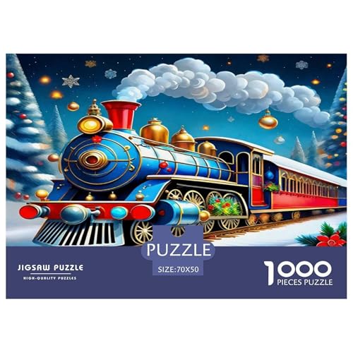 Dampfzug Puzzle 1000 Teile Schwer Puzzle Spielzeug Lernspiel Impossible Herausforderung Spielzeug Für Erwachsene Kinder 70x50cm/1000pcs von UNRXJZLVM