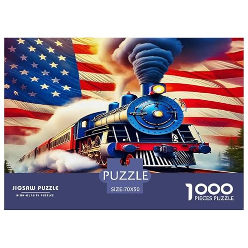 Dampfzug Puzzles 1000 Teile Schwer Puzzle Spielzeug Pädagogisches Spiel Impossible Herausforderung Spielzeug Für Erwachsene Und Kinder in Bewährter 70x50cm/1000pcs von UNRXJZLVM
