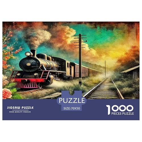 Dampfzug Puzzles 1000-teilige Schwer Puzzle Spielzeug Lernspiel Impossible Herausforderungsspielzeug Für Erwachsene Kinder 70x50cm/1000pcs Dampfzug Puzzles 1000-teilige Schwer Puzzle Spielzeug Lernspiel Impossible Herausforderungsspielzeug Für Erwachsene Kinder 70x50cm/1000pcs von UNRXJZLVM