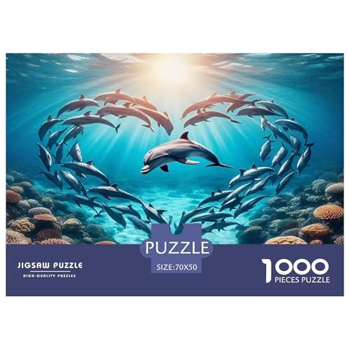 Delphin Puzzle 1000 Teile Schwer Puzzle Spielzeug Lernspiel Impossible Herausforderungsspielzeug Für Erwachsene Und Kinder Ab 12 Jahren 70x50cm/1000pcs Delphin Puzzle 1000 Teile Schwer Puzzle Spielzeug Lernspiel Impossible Herausforderungsspielzeug Für Erwachsene Und Kinder Ab 12 Jahren 70x50cm/1000pcs von UNRXJZLVM
