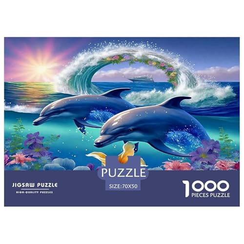 Delphin Puzzle 1000 Teile Schwer Puzzle Spielzeug Lernspiel Impossible Herausforderungsspielzeug Für Erwachsene Und Kinder Ab 14 Jahren 70x50cm/1000pcs Delphin Puzzle 1000 Teile Schwer Puzzle Spielzeug Lernspiel Impossible Herausforderungsspielzeug Für Erwachsene Und Kinder Ab 14 Jahren 70x50cm/1000pcs von UNRXJZLVM