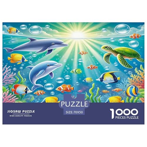 Delphin Puzzles 1000 Teile Schwer Puzzle Spielzeug Lernspiel Impossible Herausforderung Spielzeug Für Erwachsene Kinder 70x50cm/1000pcs Delphin Puzzles 1000 Teile Schwer Puzzle Spielzeug Lernspiel Impossible Herausforderung Spielzeug Für Erwachsene Kinder 70x50cm/1000pcs von UNRXJZLVM