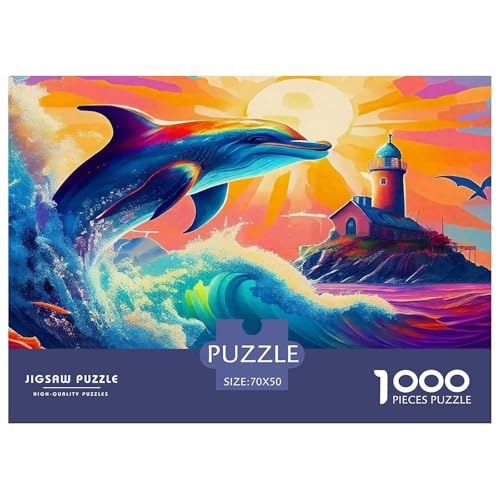 Delphin Puzzles 1000 Teile Schwer Puzzle Spielzeug Lernspiel Impossible Herausforderungsspielzeug Für Erwachsene Kinder 70x50cm/1000pcs Delphin Puzzles 1000 Teile Schwer Puzzle Spielzeug Lernspiel Impossible Herausforderungsspielzeug Für Erwachsene Kinder 70x50cm/1000pcs von UNRXJZLVM