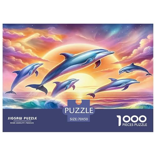 Delphin Puzzles 1000-teilige Schwer Puzzle Spielzeug Lernspiel Impossible Herausforderungsspielzeug Für Erwachsene Kinder 70x50cm/1000pcs Delphin Puzzles 1000-teilige Schwer Puzzle Spielzeug Lernspiel Impossible Herausforderungsspielzeug Für Erwachsene Kinder 70x50cm/1000pcs von UNRXJZLVM
