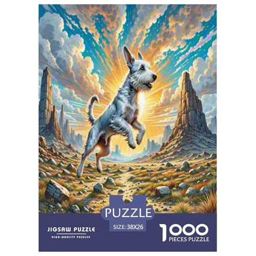 Der Cairn Terrier Puzzles 1000 Teile Schwer Puzzle Spielzeug Lernspiel Impossible Herausforderung Spielzeug Für Erwachsene Kinder 38x26cm/1000pcs von UNRXJZLVM