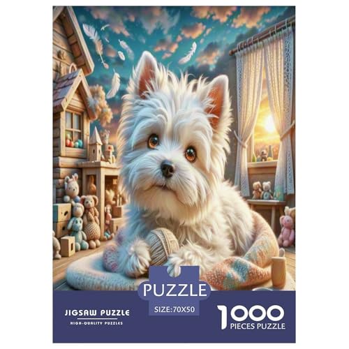 Der Dichtungyham Terrier Puzzle 1000 Teile Schwer Puzzle Spielzeug Lernspiel Impossible Herausforderungsspielzeug Für Erwachsene Und Kinder in Bewährter 70x50cm/1000pcs von UNRXJZLVM
