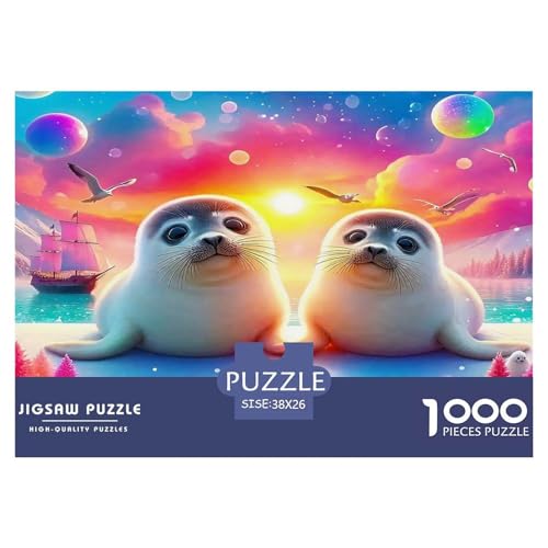 Dichtung Puzzle 1000-teilige Schwer Puzzle Spielzeug Lernspiel Impossible Herausforderungsspielzeug Für Erwachsene Kinder 38x26cm/1000pcs von UNRXJZLVM