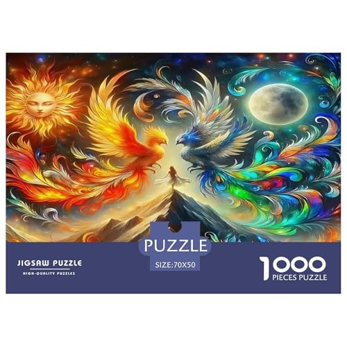 Drachen Puzzle 1000-teilige Schwer Puzzle Spielzeug Pädagogisches Spiel Impossible Herausforderungsspielzeug Für Erwachsene Kinder 70x50cm/1000pcs von UNRXJZLVM