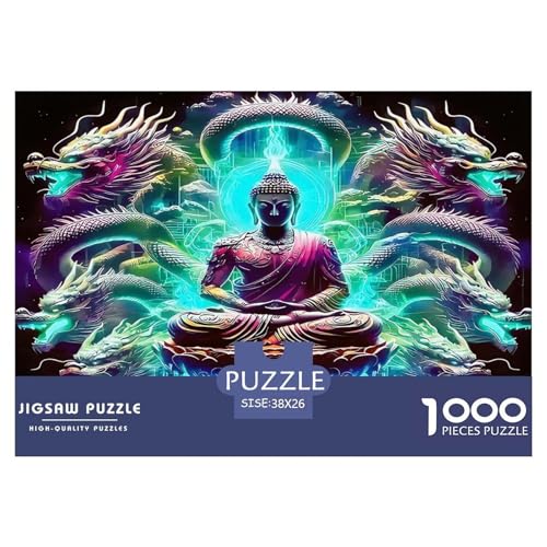 Drachen Puzzles 1000 Teile Schwer Puzzle Spielzeug Lernspiel Impossible Herausforderungsspielzeug Für Erwachsene Kinder 38x26cm/1000pcs von UNRXJZLVM