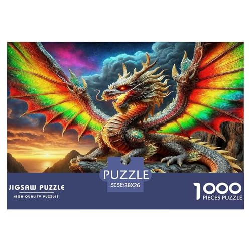 Drachen Puzzles 1000 Teile Schwer Puzzle Spielzeug Pädagogisches Spiel Impossible Herausforderungsspielzeug Für Erwachsene Kinder 38x26cm/1000pcs Drachen Puzzles 1000 Teile Schwer Puzzle Spielzeug Pädagogisches Spiel Impossible Herausforderungsspielzeug Für Erwachsene Kinder 38x26cm/1000pcs von UNRXJZLVM