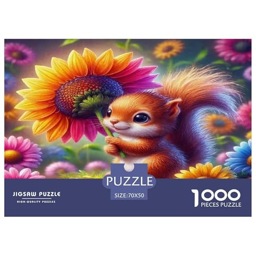 Eichhörnchen Puzzle 1000 Teile Schwer Puzzle Spielzeug Lernspiel Impossible Herausforderung Spielzeug Für Erwachsene Kinder 70x50cm/1000pcs von UNRXJZLVM
