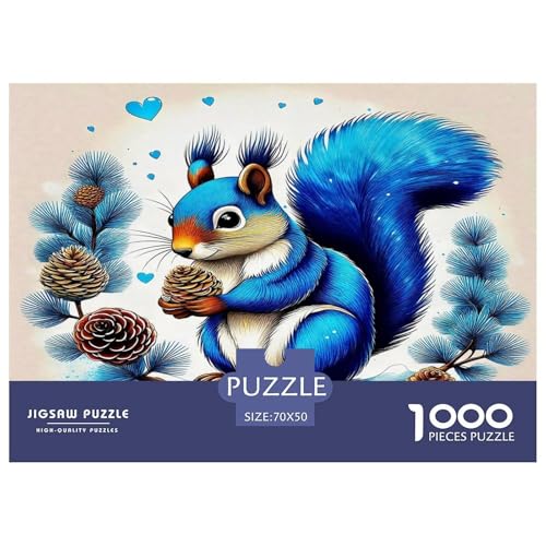 Eichhörnchen Puzzle 1000 Teile Schwer Puzzle Spielzeug Pädagogisches Spiel Impossible Herausforderungsspielzeug Für Erwachsene Kinder 70x50cm/1000pcs von UNRXJZLVM