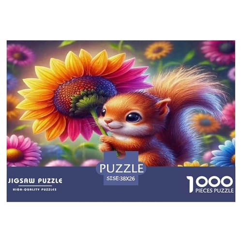 Eichhörnchen Puzzles 1000 Teile Schwer Puzzle Spielzeug Lernspiel Impossible Herausforderungsspielzeug Für Erwachsene Und Kinder Ab 12 Jahren 38x26cm/1000pcs von UNRXJZLVM