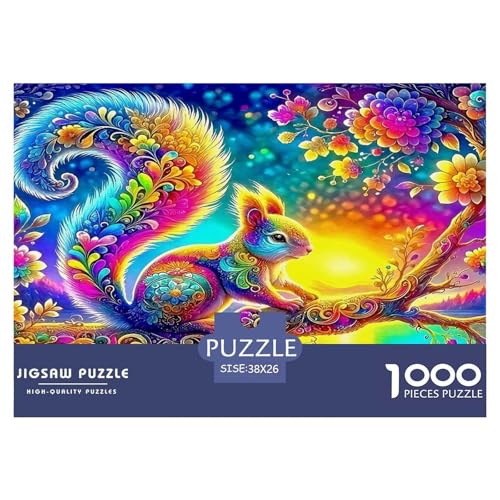 Eichhörnchen Puzzles 1000 Teile Schwer Puzzle Spielzeug Lernspiel Impossible Herausforderungsspielzeug Für Erwachsene Und Kinder Ab 14 Jahren 38x26cm/1000pcs von UNRXJZLVM