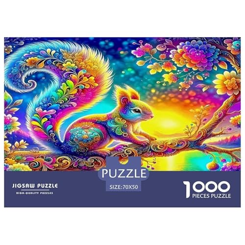 Eichhörnchen Puzzles 1000 Teile Schwer Puzzle Spielzeug Pädagogisches Spiel Impossible Herausforderungsspielzeug Für Erwachsene Kinder 70x50cm/1000pcs von UNRXJZLVM