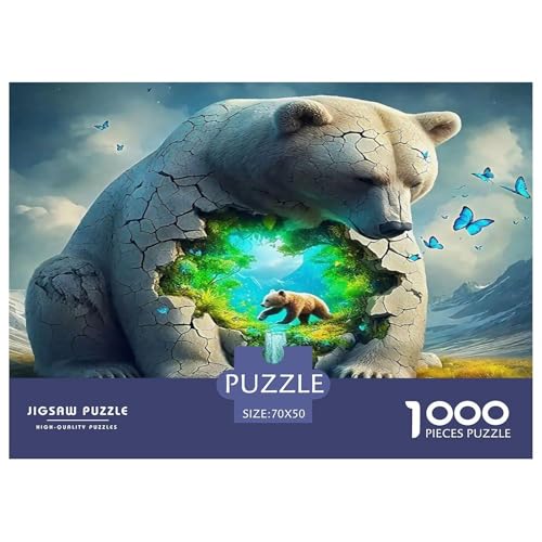 Eisbär Puzzles 1000-teilige Schwer Puzzle Spielzeug Lernspiel Impossible Herausforderungsspielzeug Für Erwachsene Kinder 70x50cm/1000pcs Eisbär Puzzles 1000-teilige Schwer Puzzle Spielzeug Lernspiel Impossible Herausforderungsspielzeug Für Erwachsene Kinder 70x50cm/1000pcs von UNRXJZLVM
