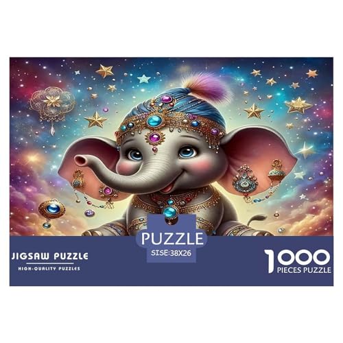 Elefanten Puzzle 1000 Teile Schwer Puzzle Spielzeug Lernspiel Impossible Herausforderung Spielzeug Für Erwachsene Kinder 38x26cm/1000pcs von UNRXJZLVM