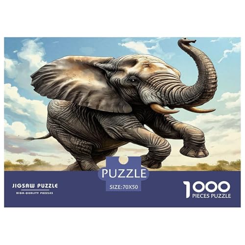 Elefanten Puzzle 1000 Teile Schwer Puzzle Spielzeug Lernspiel Impossible Herausforderung Spielzeug Für Erwachsene Kinder 70x50cm/1000pcs von UNRXJZLVM