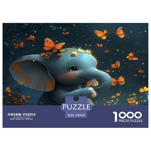 Elefanten Puzzle 1000 Teile Schwer Puzzle Spielzeug Lernspiel Impossible Herausforderung Spielzeug Für Erwachsene Und Kinder in Bewährter 70x50cm/1000pcs von UNRXJZLVM