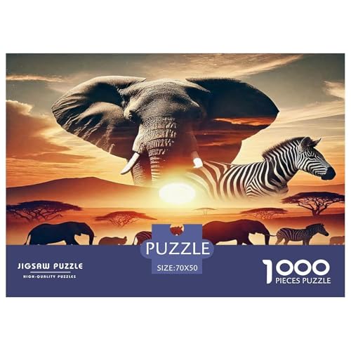 Elefanten Puzzle 1000 Teile Schwer Puzzle Spielzeug Lernspiel Impossible Herausforderungsspielzeug Für Erwachsene Und Kinder Ab 12 Jahren 70x50cm/1000pcs Elefanten Puzzle 1000 Teile Schwer Puzzle Spielzeug Lernspiel Impossible Herausforderungsspielzeug Für Erwachsene Und Kinder Ab 12 Jahren 70x50cm/1000pcs von UNRXJZLVM