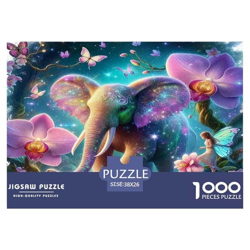 Elefanten Puzzle 1000 Teile Schwer Puzzle Spielzeug Lernspiel Impossible Herausforderungsspielzeug Für Erwachsene Und Kinder Ab 14 Jahren 38x26cm/1000pcs von UNRXJZLVM