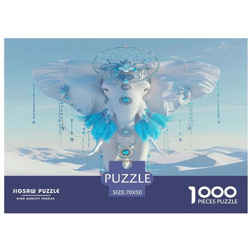 Elefanten Puzzle 1000 Teile Schwer Puzzle Spielzeug Pädagogisches Spiel Impossible Herausforderung Spielzeug Für Erwachsene Und Kinder in Bewährter 70x50cm/1000pcs von UNRXJZLVM