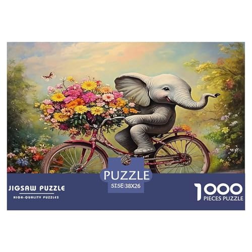 Elefanten Puzzle 1000 Teile Schwer Puzzle Spielzeug Pädagogisches Spiel Impossible Herausforderungsspielzeug Für Erwachsene Kinder 38x26cm/1000pcs von UNRXJZLVM