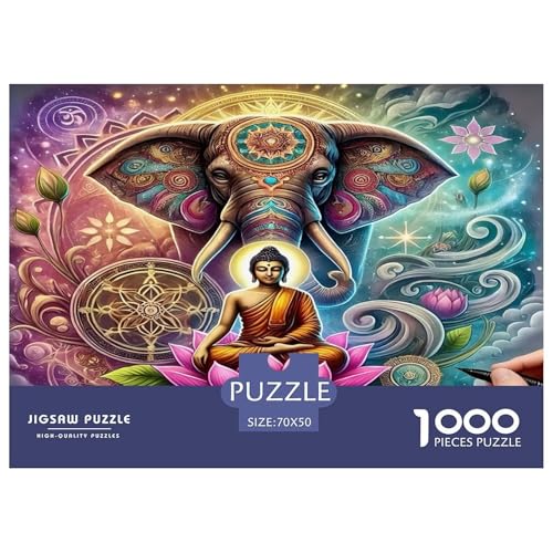 Elefanten Puzzle 1000-teilige Schwer Puzzle Spielzeug Lernspiel Impossible Herausforderung Spielzeug Für Erwachsene Kinder 70x50cm/1000pcs von UNRXJZLVM