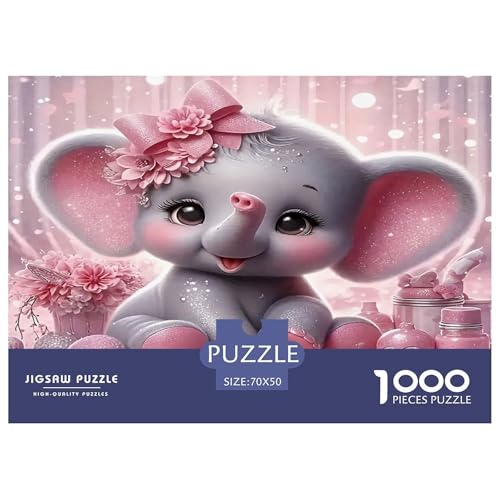 Elefanten Puzzle 1000-teilige Schwer Puzzle Spielzeug Pädagogisches Spiel Impossible Herausforderungsspielzeug Für Erwachsene Kinder 70x50cm/1000pcs von UNRXJZLVM