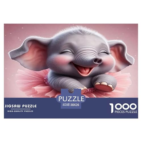Elefanten Puzzles 1000 Teile Schwer Puzzle Spielzeug Lernspiel Impossible Herausforderung Spielzeug Für Erwachsene Kinder 38x26cm/1000pcs von UNRXJZLVM