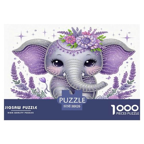 Elefanten Puzzles 1000 Teile Schwer Puzzle Spielzeug Lernspiel Impossible Herausforderung Spielzeug Für Erwachsene Und Kinder in Bewährter 38x26cm/1000pcs von UNRXJZLVM