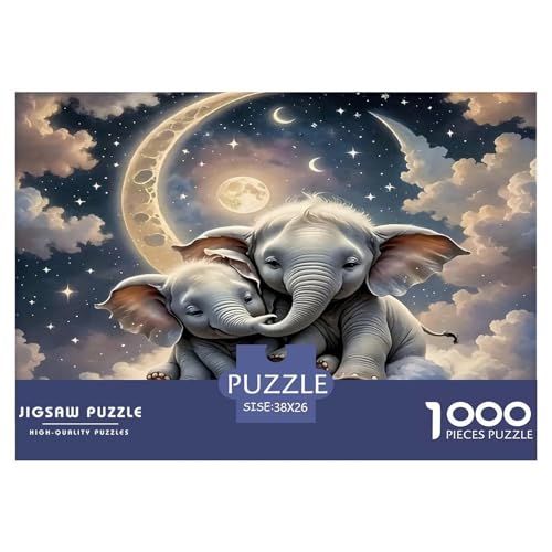 Elefanten Puzzles 1000 Teile Schwer Puzzle Spielzeug Lernspiel Impossible Herausforderung Spielzeug Für Erwachsene Und Kinder in Bewährter 38x26cm/1000pcs von UNRXJZLVM
