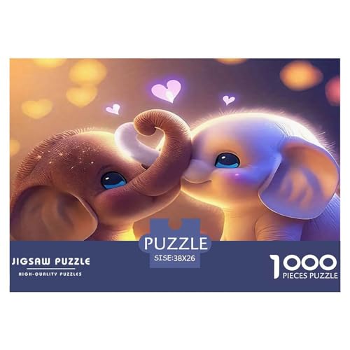Elefanten Puzzles 1000 Teile Schwer Puzzle Spielzeug Lernspiel Impossible Herausforderungsspielzeug Für Erwachsene Kinder 38x26cm/1000pcs von UNRXJZLVM