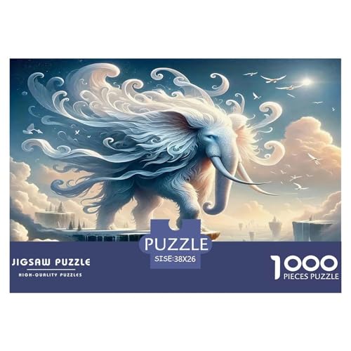 Elefanten Puzzles 1000 Teile Schwer Puzzle Spielzeug Lernspiel Impossible Herausforderungsspielzeug Für Erwachsene Kinder 38x26cm/1000pcs von UNRXJZLVM