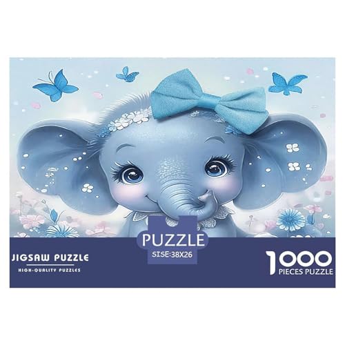 Elefanten Puzzles 1000 Teile Schwer Puzzle Spielzeug Lernspiel Impossible Herausforderungsspielzeug Für Erwachsene Kinder 38x26cm/1000pcs von UNRXJZLVM