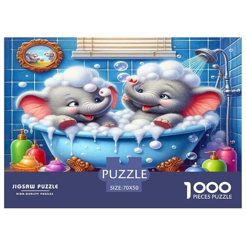 Elefanten Puzzles 1000 Teile Schwer Puzzle Spielzeug Lernspiel Impossible Herausforderungsspielzeug Für Erwachsene Kinder 70x50cm/1000pcs von UNRXJZLVM